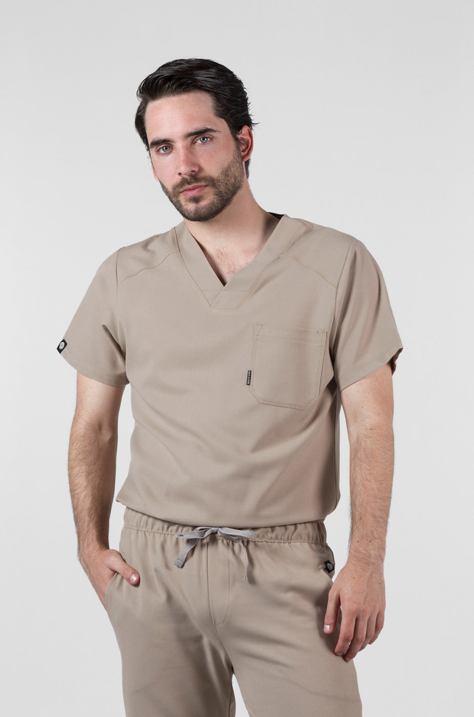 Man wearing Fresh Natural Scrub Top by Work &amp; Chill