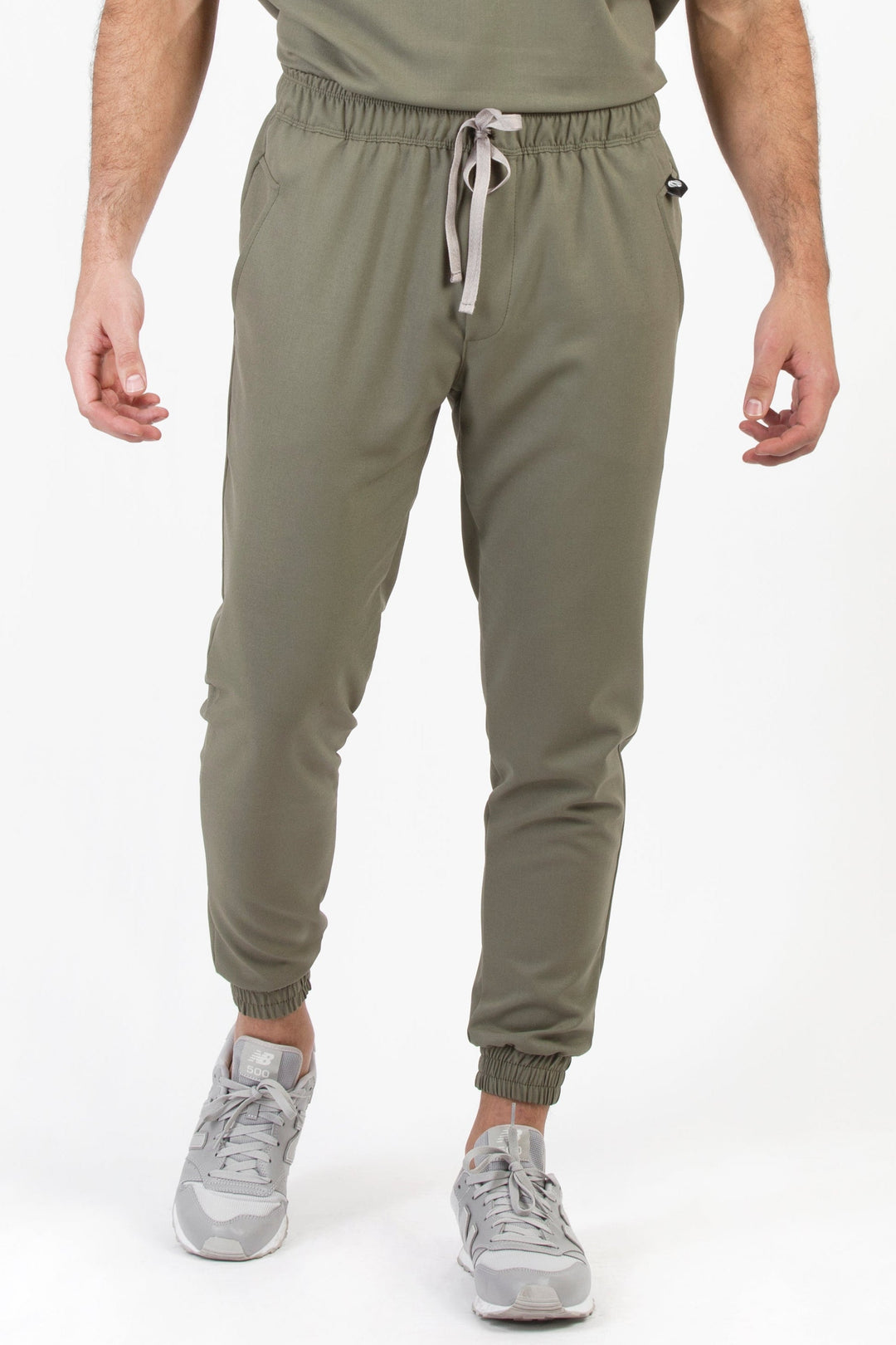 Man wearing Fresh Olive Scrub Pants by Work &amp; Chill
