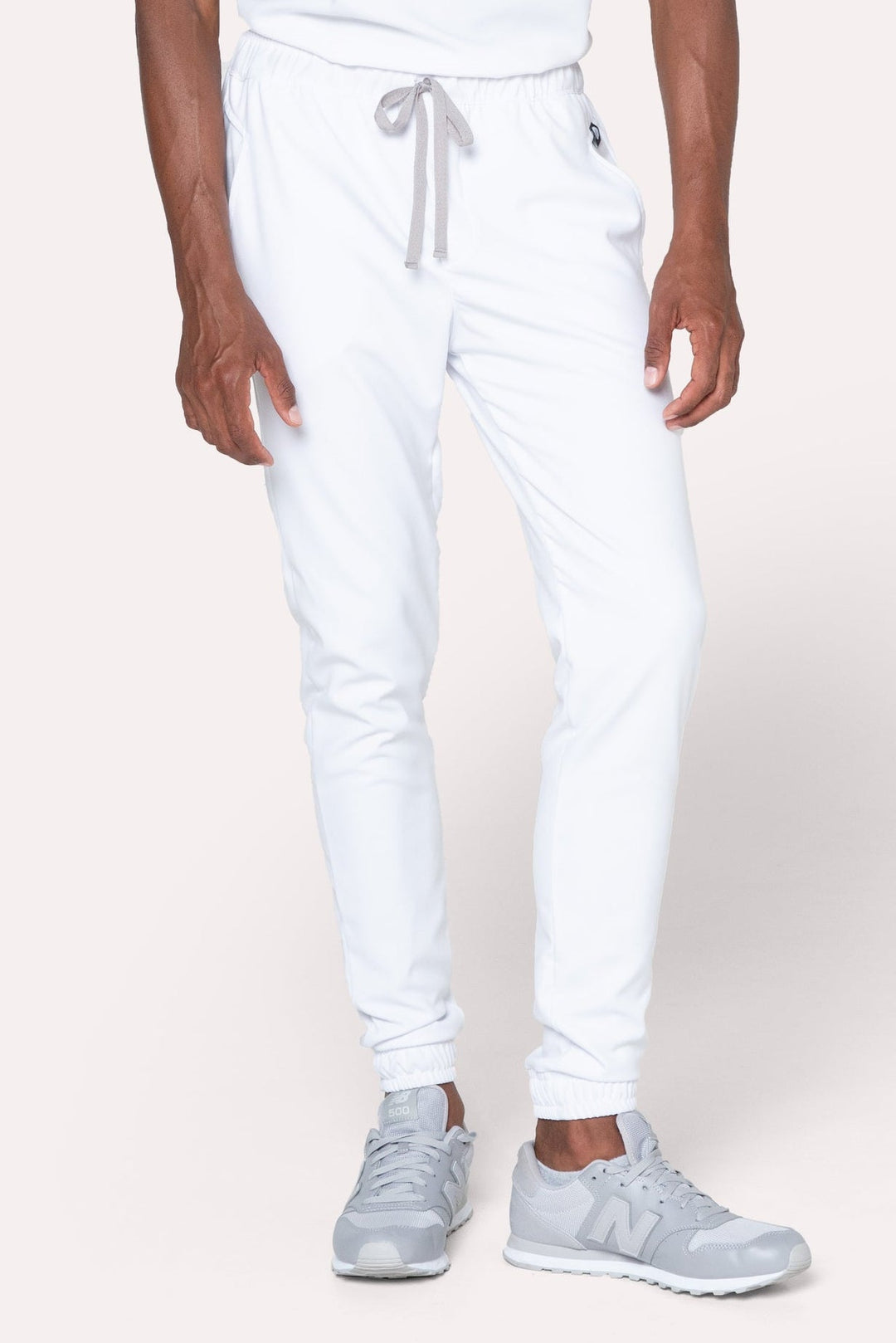 Man wearing Fresh White Scrub Pants by Work &amp; Chill