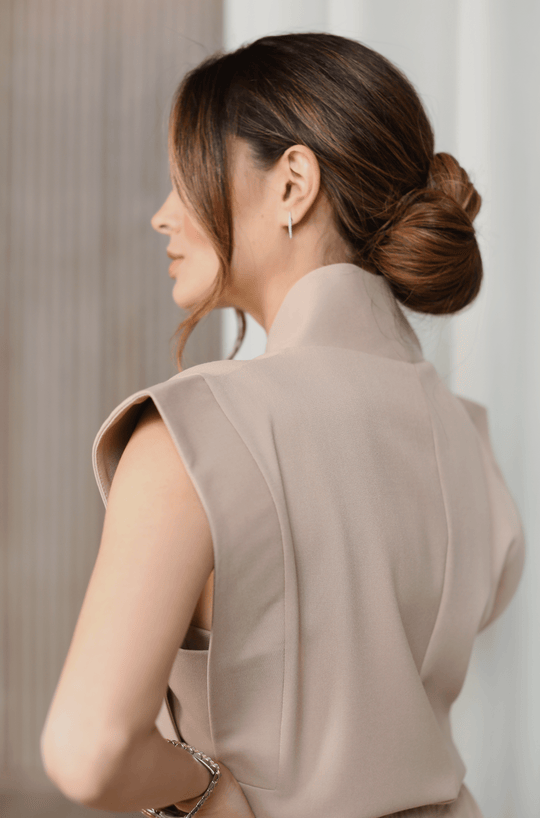 Back view of Kate Natural Scrub Top